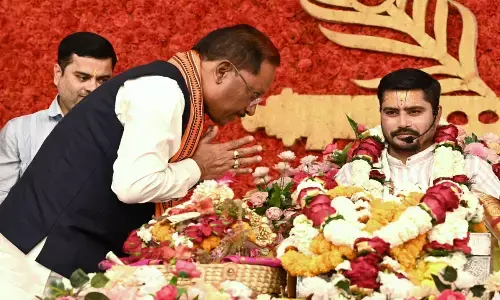 मुख्यमंत्री साय ने श्रीमद्भागवत कथा में किया श्रीकृष्ण-सुदामा प्रसंग का श्रवण, छत्तीसगढ़ की खुशहाली की कामना की