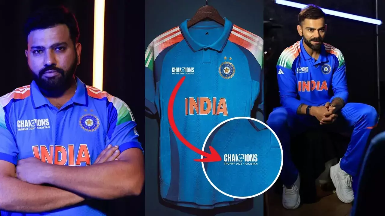 Team India New Jersey: टीम इंडिया की नई जर्सी पर पाकिस्तान का नाम, ICC चैम्पियंस ट्रॉफी का आगाज, इन 15 तस्वीरों ने खींचा लोगों का ध्यान... Team India New Jersey: टीम इंडिया की नई जर्सी पर पाकिस्तान का नाम, ICC चैम्पियंस ट्रॉफी का आगाज, इन 15 तस्वीरों ने खींचा लोगों का ध्यान...