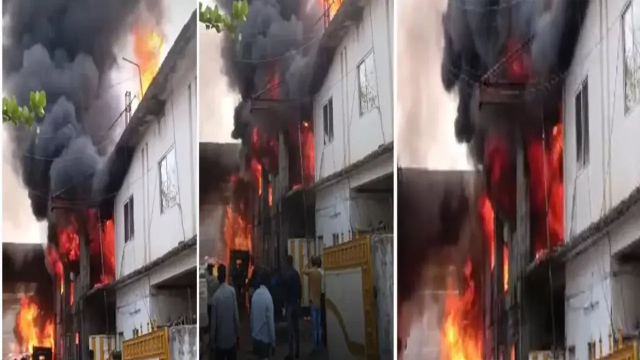 MP Bhopal Factory Fire: गोविंदपुरा इंडस्ट्रियल एरिया के  केमिकल फैक्ट्री में लगी भीषण आग, 40 फीट ऊंची लपटें उठीं