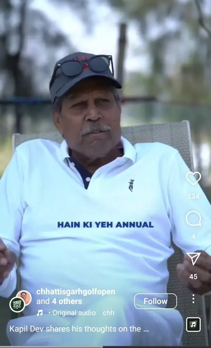 पूर्व दिग्गज क्रिकेटर कपिल देव ने छत्तीसगढ़ गोल्फ कोर्स की तारीफ की, बोले-रायपुर गोल्फ का डेस्टिनेशन बनेगा...
