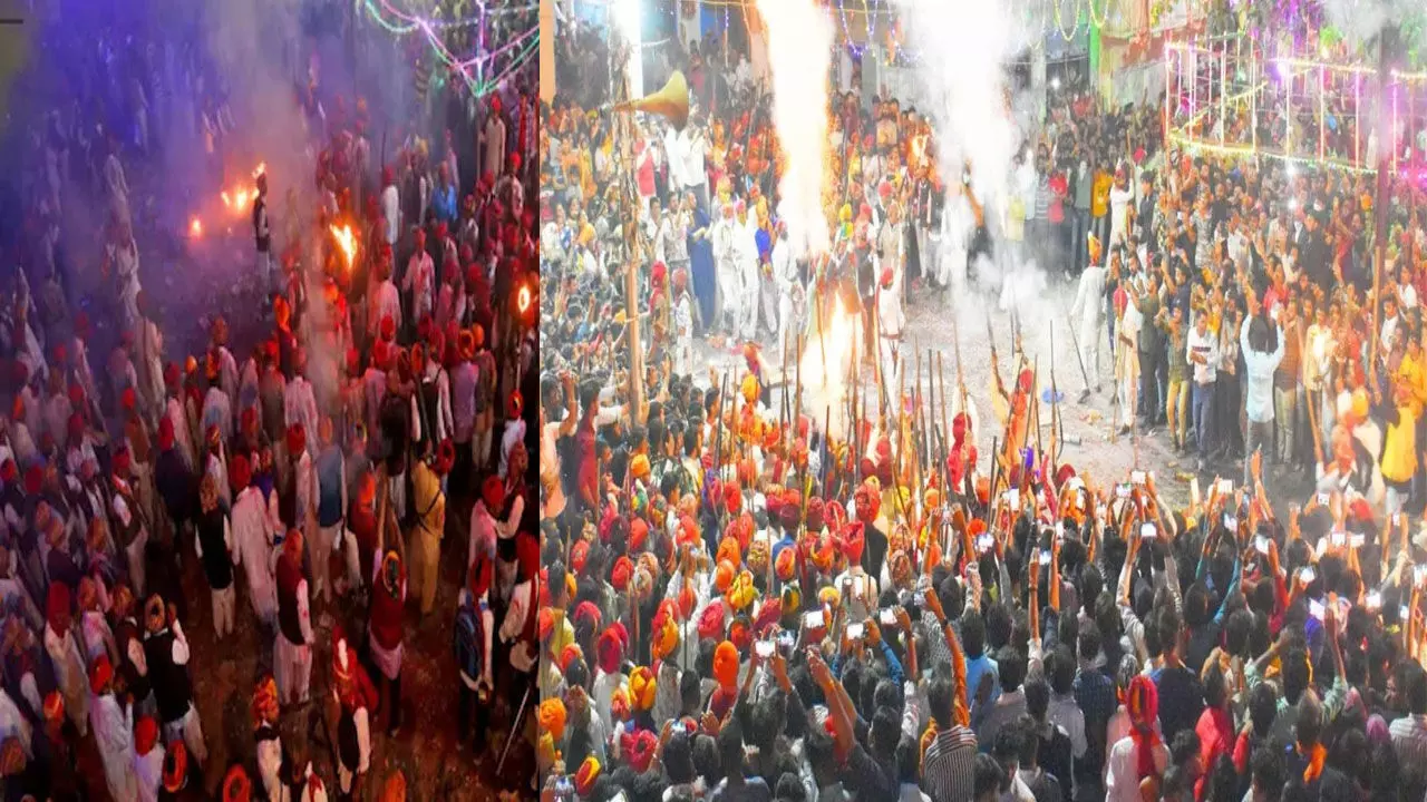 Rjasthan Anokhi Holi: होली खेलने की अनोखी परंपरा,इस गांव में तोपों और गोलियों से खेली जाती है होली.... Rjasthan Anokhi Holi: होली खेलने की अनोखी परंपरा,इस गांव में तोपों और गोलियों से खेली जाती है होली....