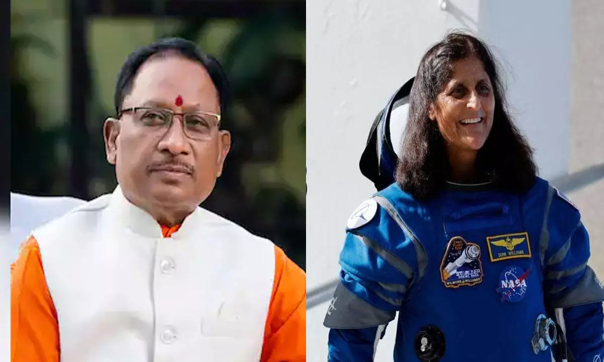 अंतरिक्ष यात्री सुनीता विलियम्स को CM विष्णु देव साय ने दी बधाई अंतरिक्ष यात्री सुनीता विलियम्स को CM विष्णु देव साय ने दी बधाई