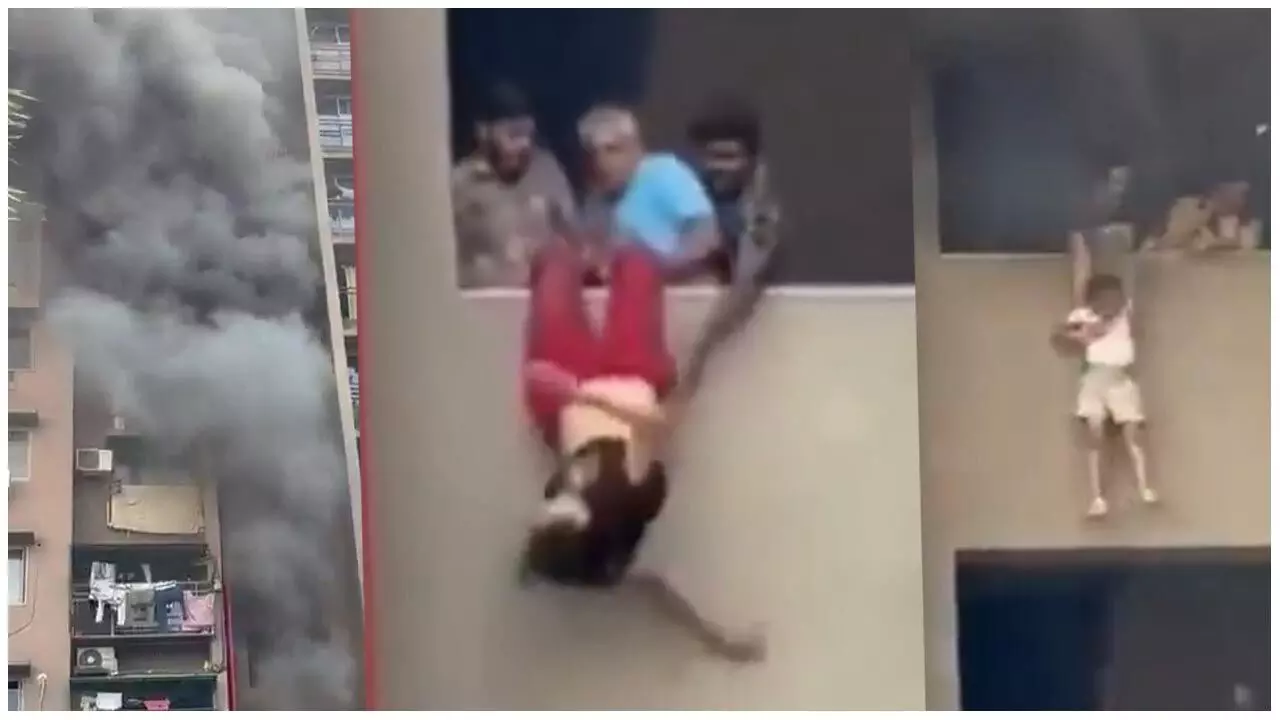 Ahmedabad Building Fire Video: अपार्टमेंट में लगी आग, जान बचाने के लिए महिला सहित बालकनी से कूदते दिखे 20 लोग... Ahmedabad Building Fire Video: अपार्टमेंट में लगी आग, जान बचाने के लिए महिला सहित बालकनी से कूदते दिखे 20 लोग...