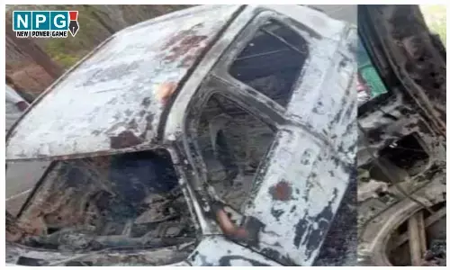 Korba News: ओवर स्पीड कार पहले गड्ढे में गिरी, धू-धू कर जलने लगी, चालक भी जिंदा जला...