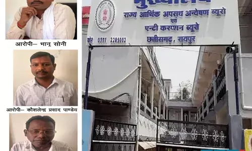 CG ACB Raid: तीन रिश्वतखोर गिरफ्तार, 20 हजार घूस लेते एसीबी ने पटवारी को पकड़ा, लेखापाल और संगणक भी गिरफ्तार...