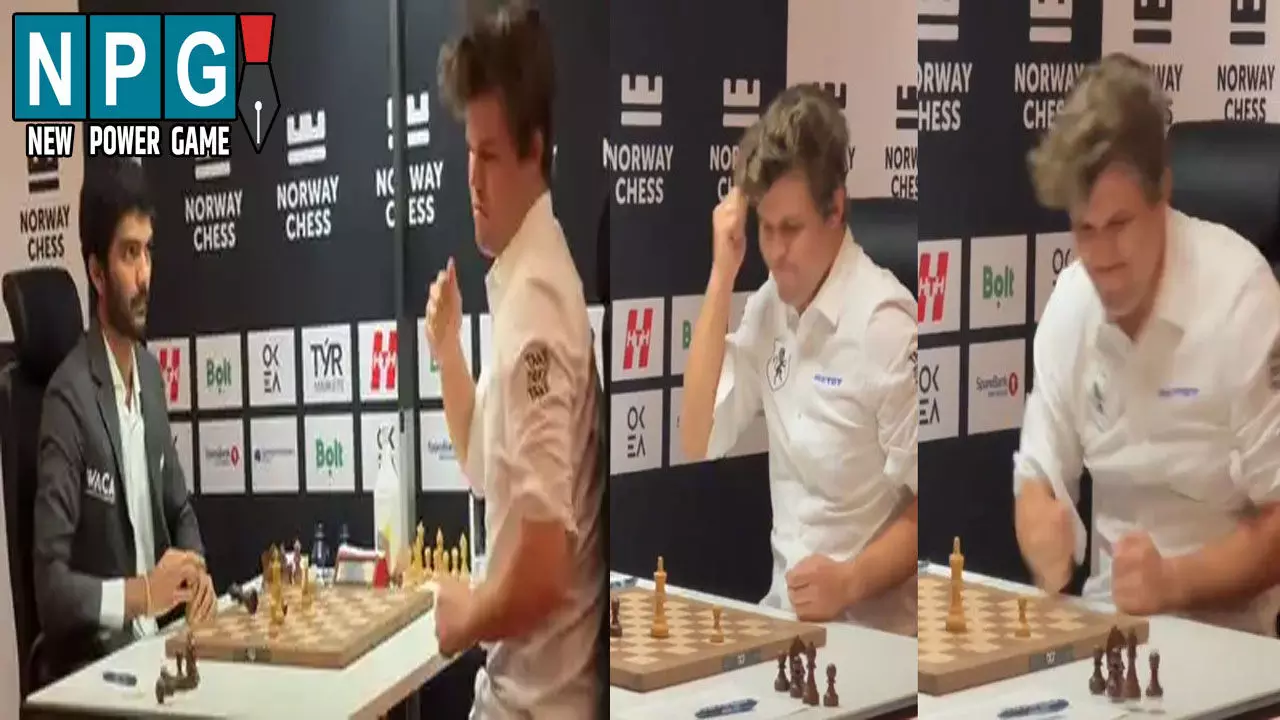 डी गुकेश ने मैग्नस कार्लसन को दी मात, कार्लसन ने गुस्से में कर दिया ये कांड, VIDEO वायरल