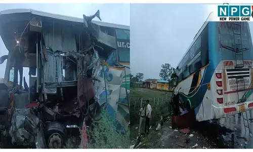 Raipur Accident News: छत्तीसगढ़ में दर्दनाक सड़क हादसा, यात्रियों से भरी बस हाइवा से टकराई