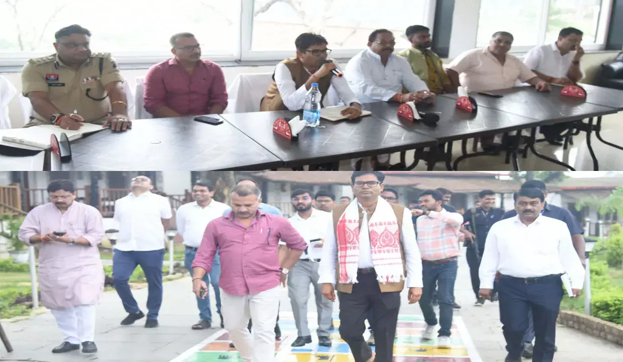 CG News: मैनपाट में मंत्री, सांसद और  विधायकों का होगा प्रशिक्षण शिविर...जिला प्रभारी मंत्री ओपी चौधरी ने कार्यक्रम स्थल का किया निरीक्षण दिए आवश्यक दिशा-निर्देश