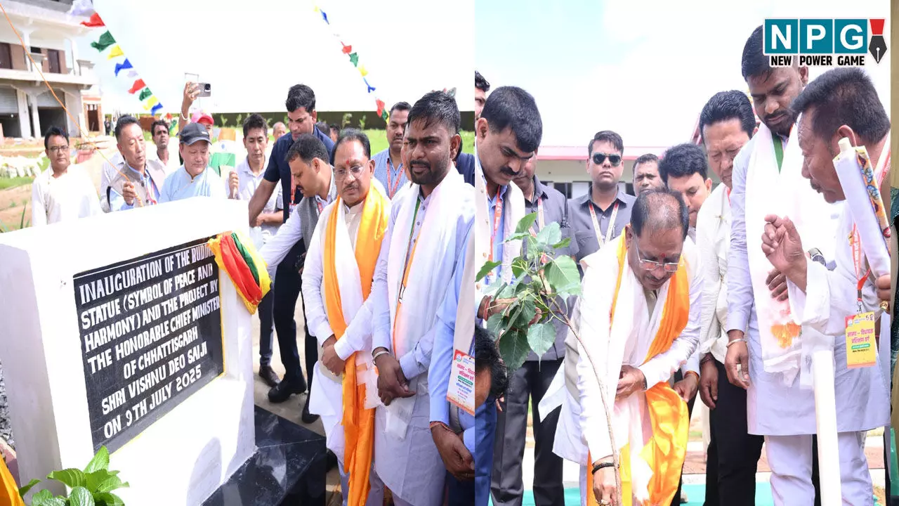 CM Vishnudev Sai in Mainpat: मैनपाट में भगवान बुद्ध की प्रतिमा का CM विष्णुदेव ने किया अनावरण, 30 लाख रुपए के विकास कार्यों की घोषणा, सीसी रोड और मंदिर शेड निर्माण को दी मंजूरी CM Vishnudev Sai in Mainpat: मैनपाट में भगवान बुद्ध की प्रतिमा का CM विष्णुदेव ने किया अनावरण, 30 लाख रुपए के विकास कार्यों की घोषणा, सीसी रोड और मंदिर शेड निर्माण को दी मंजूरी