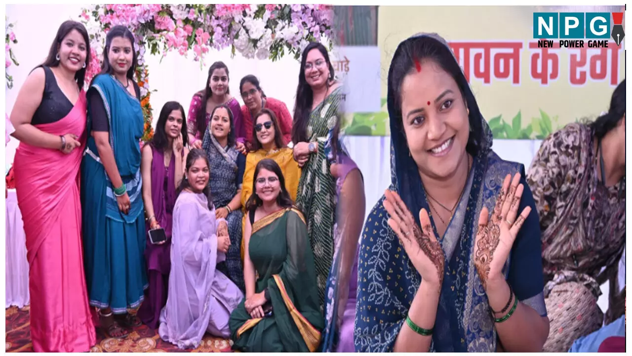 महिला मंत्री के ठुमकेः छत्तीसगढ़ की महिला मंत्री ने मनाया सावन उत्सव, साड़ी, हरी चुड़ियां पहन सावन के गीतों पर जमकर नाची महिला मंत्री के ठुमकेः छत्तीसगढ़ की महिला मंत्री ने मनाया सावन उत्सव, साड़ी, हरी चुड़ियां पहन सावन के गीतों पर जमकर नाची