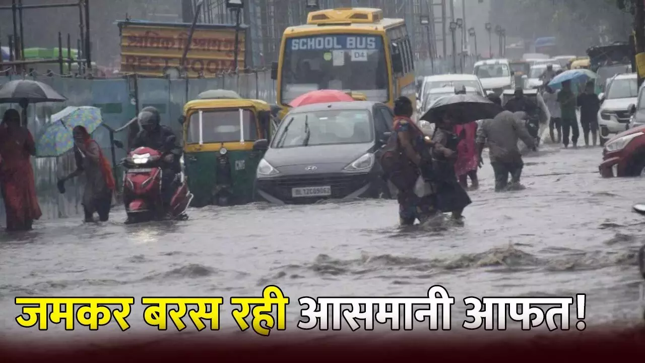 जमकर बरस रही आसमानी आफत! उत्तर प्रदेश के 20 जिलों में भारी बारिश का अलर्ट जारी, जानिए अपने जिले के मौसम का हाल