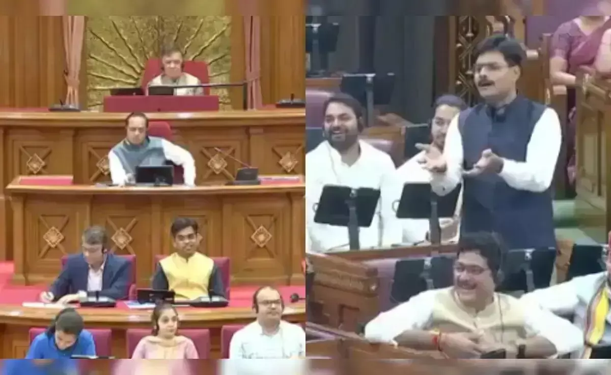 AI TRAINING IN UP ASSEMBLY : विधायक अभय सिंह ने यूपी विधानसभा में कर दिया कुछ ऐसा की हंसी के ठहाकों से गूंज उठा सदन