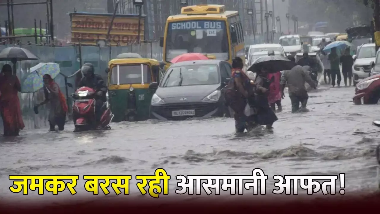 जमकर बरस रही आसमानी आफत! उत्तर प्रदेश के 20 जिलों में भारी बारिश का अलर्ट जारी, जानिए अपने जिले के मौसम का हाल