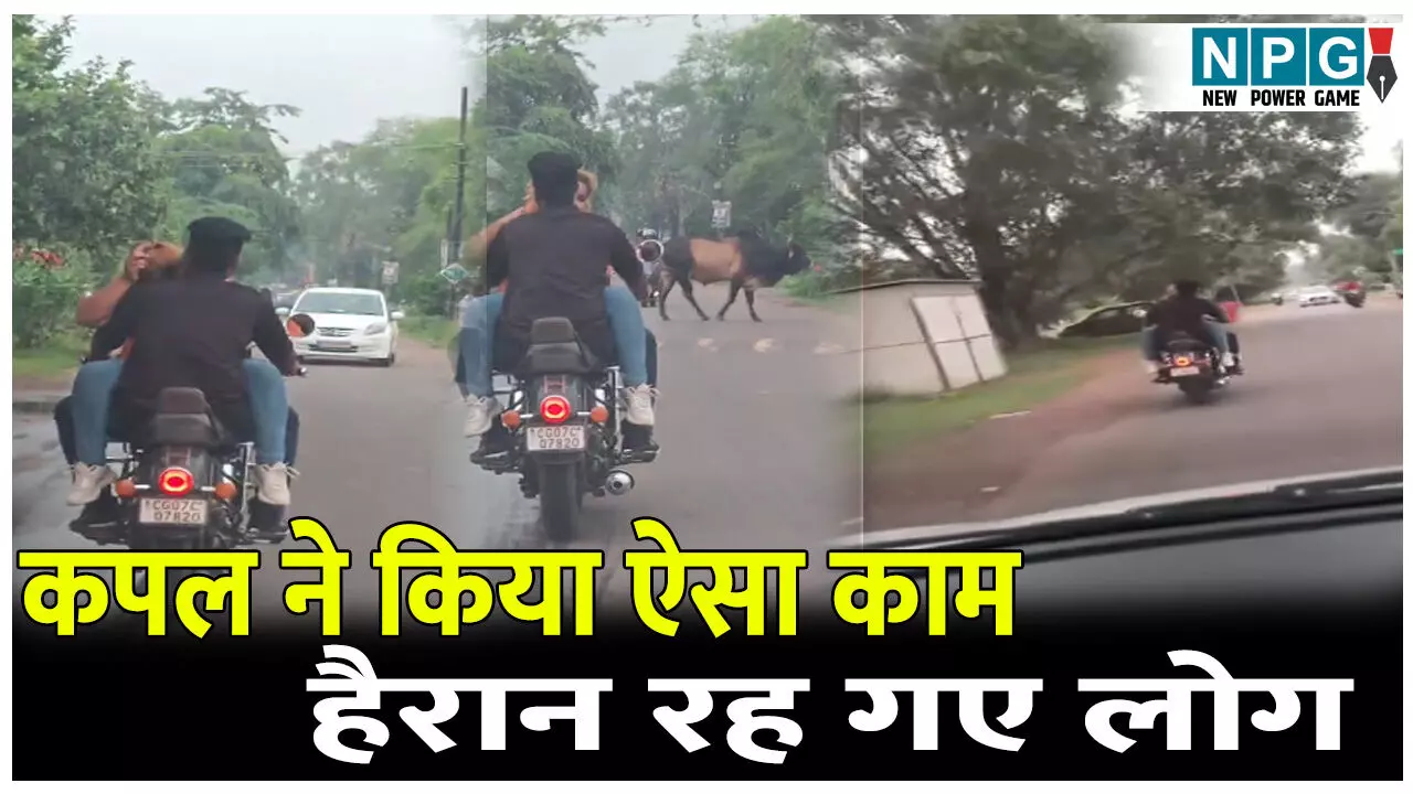 बाइक पर बैठा कपल, सड़क पर किया ऐसा काम कि लोग देखकर रह गए हैरान, देखें VIDEO बाइक पर बैठा कपल, सड़क पर किया ऐसा काम कि लोग देखकर रह गए हैरान, देखें VIDEO