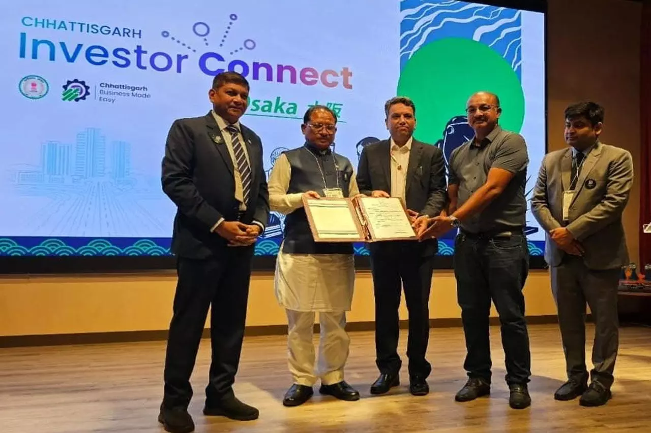 CM Vishnudeo Sai: ओसाका इन्वेस्टर कनेक्ट, छत्तीसगढ़ ने जीता निवेशकों का भरोसा, जापानी कंपनियों ने दिखाई गहरी रुचि CM Vishnudeo Sai: ओसाका इन्वेस्टर कनेक्ट, छत्तीसगढ़ ने जीता निवेशकों का भरोसा, जापानी कंपनियों ने दिखाई गहरी रुचि