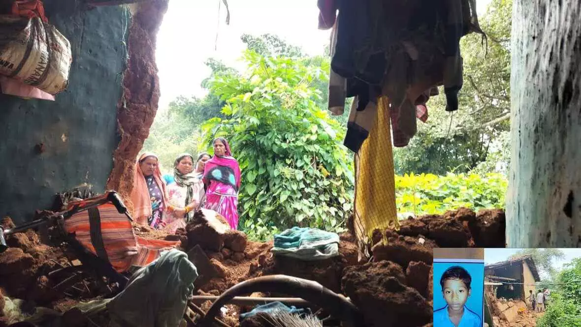 BASTAR FLOOD : भारी बारिश का कहर... बारिश ने एक दादी से छीना उसके आँखों का तारा, मकान ढहने से मासूम की मौत