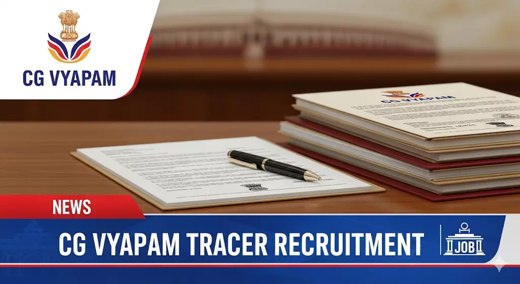 CG व्यापम ने जारी किया PHE विभाग में ट्रेसर भर्ती परीक्षा का नोटिफिकेशन