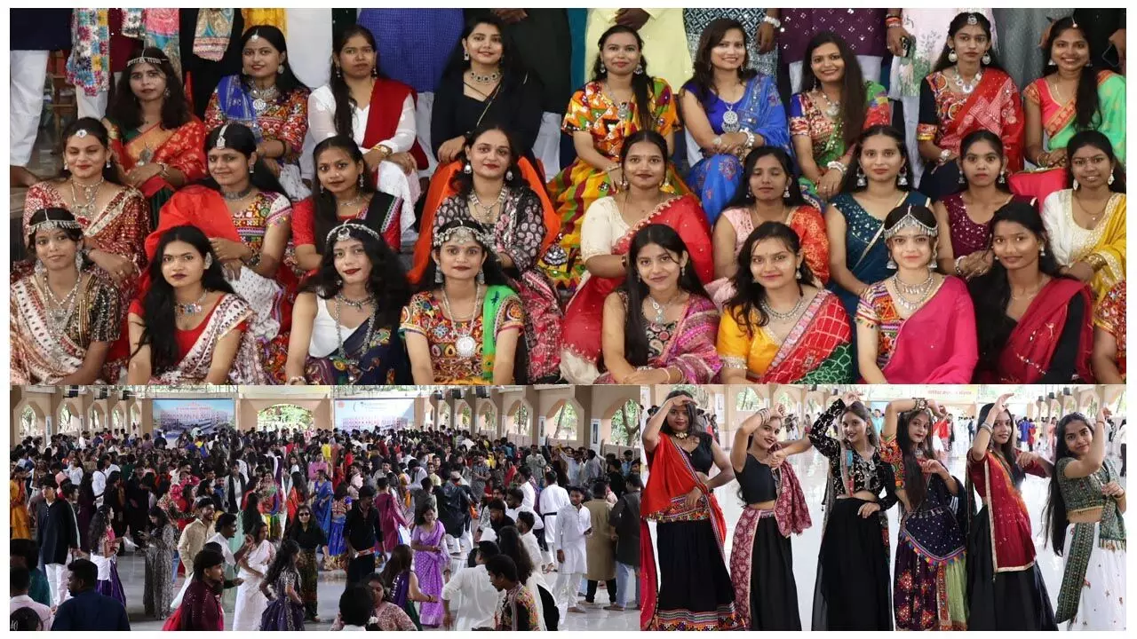 Rawatpura Government University: ढोलीदा की ताल पर झूमी यूनिवर्सिटी: नवरात्रि के रंग में रंगा रावतपुरा सरकार यूनिवर्सिटी...