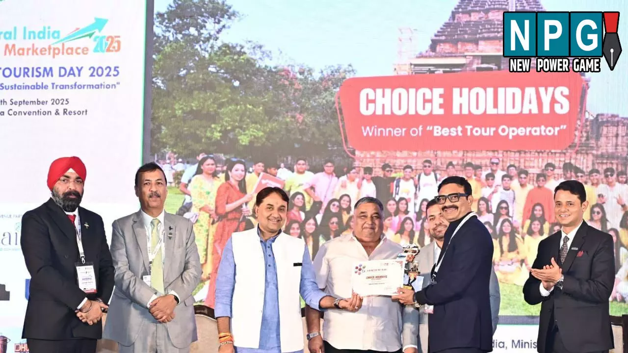 सेंट्रल इंडिया कनेक्ट मार्केटप्लेस 2025: छत्तीसगढ़ टूरिज्म बोर्ड ने चॉइस हॉलीडेज को बेस्ट टूर ऑपरेटर पुरस्कार से नवाज़ा
