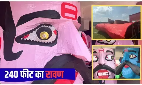 रावण बन रहा या दूसरा कुतुबमीनार? अयोध्या में इस बार जलेगा 240 फीट ऊँचा रावण; तस्वीरें देखकर हर कोई हैरान..