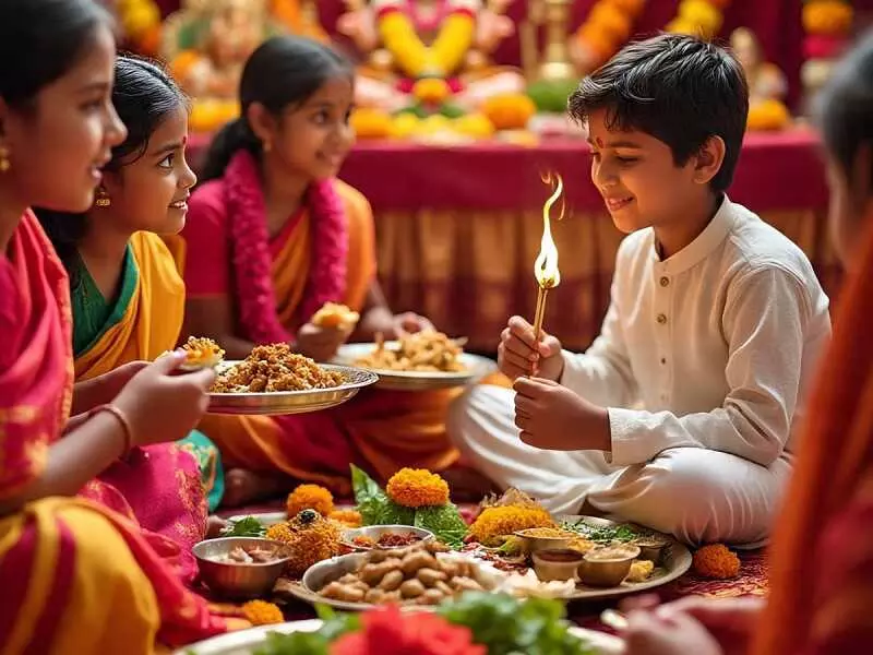 Navratri Kanya Pujan me balak : कन्या भोजन में 9 कन्या के साथ एक बालक का होना जरूरी, आखिर किसका रूप है ये बालक, जानिए इसके पीछे की मान्यता और  रहस्य