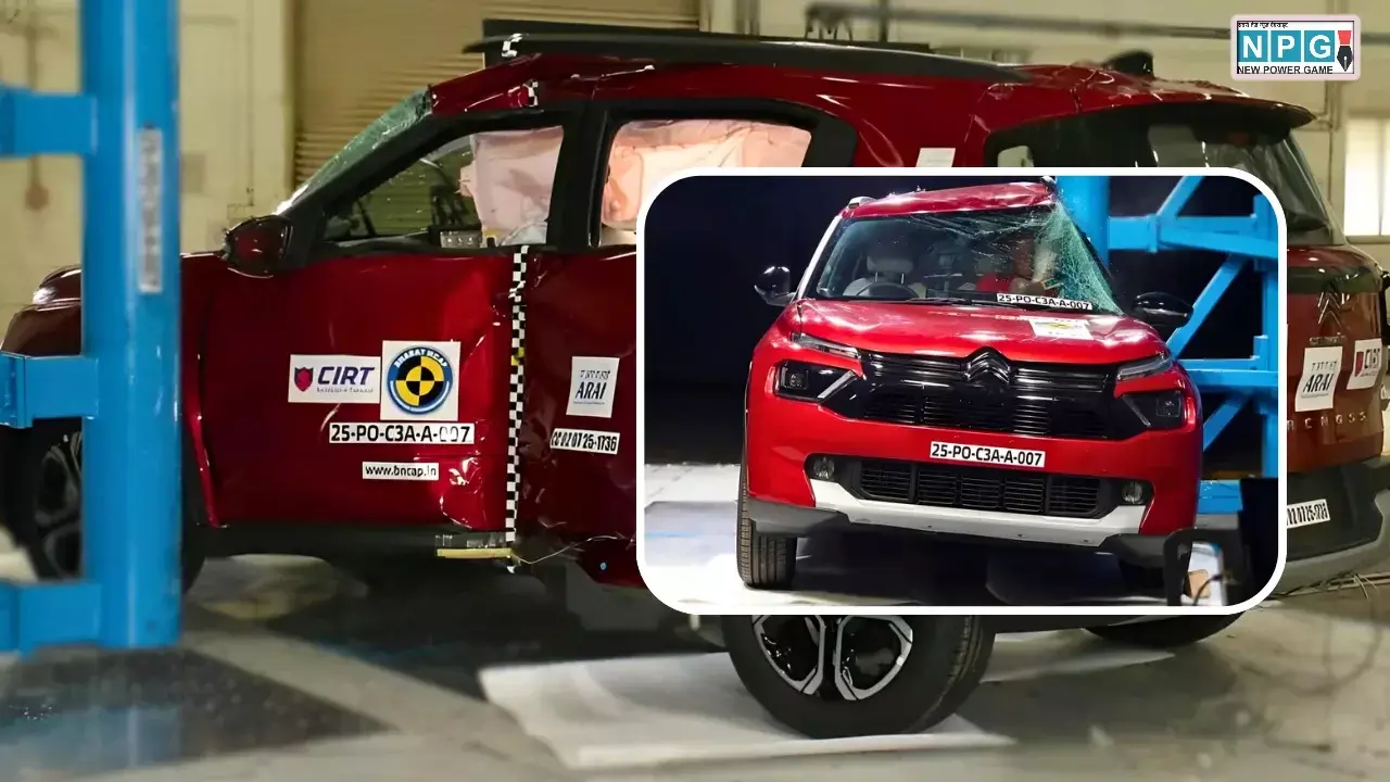 Citroen C3 Aircross Bharat NCAP Crash Test Result News Hindi