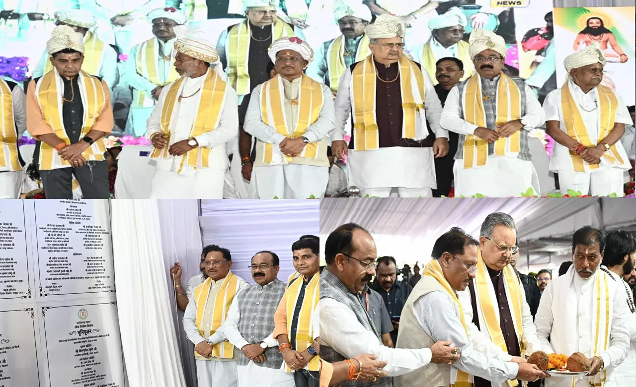 CG News: मुख्यमंत्री विष्णुदेव भंडारपुरी धाम में आयोजित गुरु दर्शन एवं संत समागम मेला में हुए शामिल, 162 करोड़ रुपए से अधिक की राशि के 16 विकास कार्यों का किया भूमिपूजन