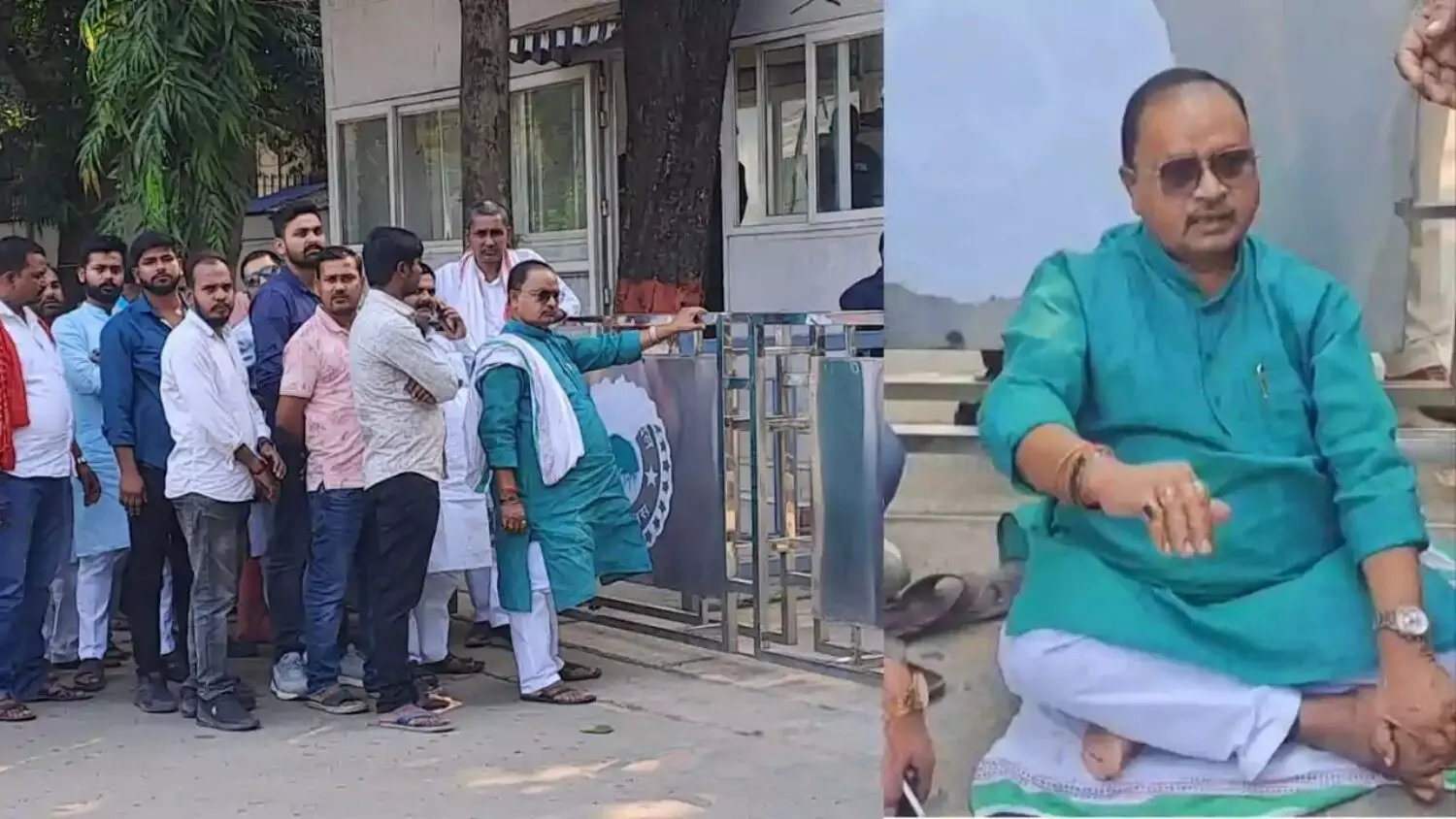 बिहार चुनाव 2025: टिकट कटने के डर से बच्चों जैसी हरकत, CM आवास के बाहर धरने पर बैठे JDU विधायक, इन्होने दी इस्तीफे की धमकी