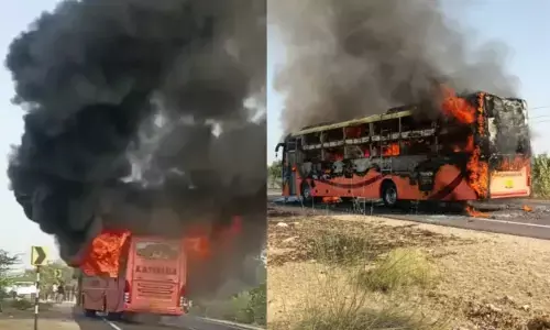 जैसलमेर में बड़ा सड़क हादसा: चलती बस में लगी भीषण आग; 10 से अधिक की मौत, 15 यात्री झुलसे..