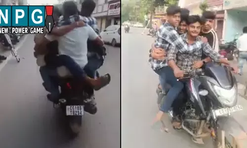 Bilaspur Bike Stunt Viral Video: 5 युवकों ने बीच सड़क पर की जानलेवा स्टंटबाजी: बाइक को समझ बैठे झूला, वीडियो वायरल होते पुलिस तक जा पहुंचा और फिर.,..