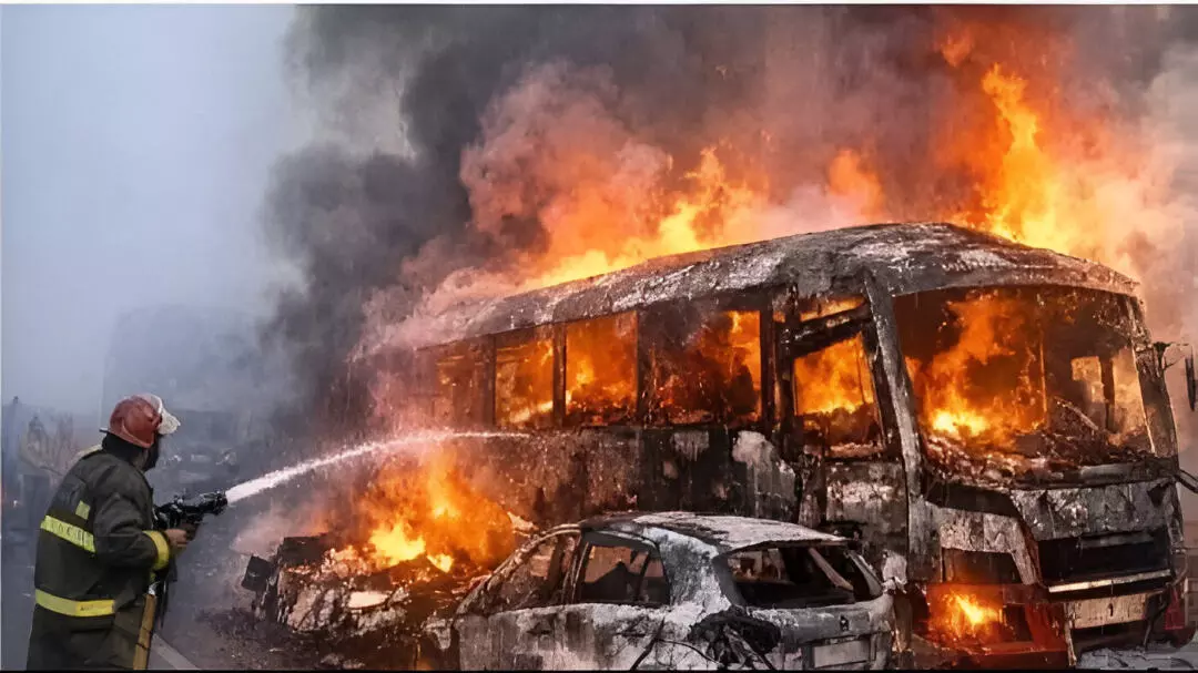 यमुना एक्सप्रेस-वे हादसा: आग बुझी तो मिले कंकाल, 13 की मौत; सीटों से चिपकी मिलीं लाशें, जली लाशों की पहचान हुई मुश्किल, अब DNA जांच से होगी पहचान यमुना एक्सप्रेस-वे हादसा: आग बुझी तो मिले कंकाल, 13 की मौत; सीटों से चिपकी मिलीं लाशें, जली लाशों की पहचान हुई मुश्किल, अब DNA जांच से होगी पहचान