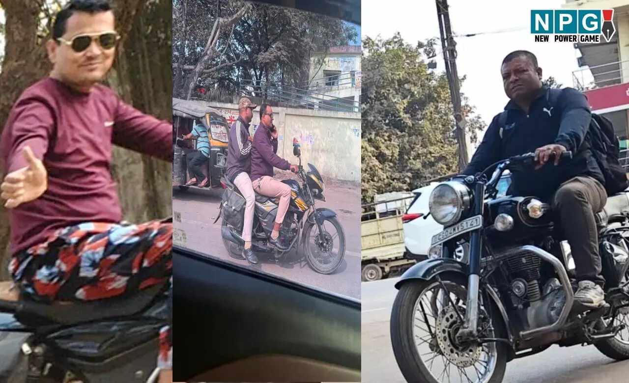 Durg News: 8 पुलिसकर्मियों का कटा चालान, बिना हेलमेट के चला रहे थे दोपहिया वाहन, इनमें महिला पुलिसकर्मी भी शामिल Durg News: 8 पुलिसकर्मियों का कटा चालान, बिना हेलमेट के चला रहे थे दोपहिया वाहन, इनमें महिला पुलिसकर्मी भी शामिल