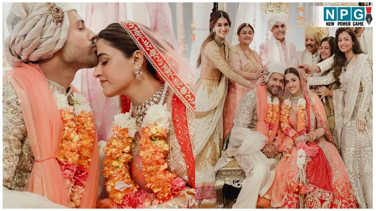 Nupur Sanon-Stebin Wedding: जन्मों-जन्मों के लिए एक हुए नूपुर सेनन और स्टेबिन बेन, शादी की पहली झलक आई सामने, देखिए Nupur Sanon-Stebin Wedding: जन्मों-जन्मों के लिए एक हुए नूपुर सेनन और स्टेबिन बेन, शादी की पहली झलक आई सामने, देखिए