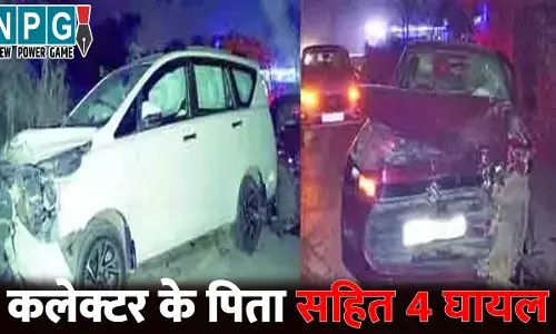 CG Accident News: कलेक्टर के पिता हुए हादसे के शिकार...कुत्ते को बचाने के चक्कर में भिड़ी कार, 4 लोग घायल