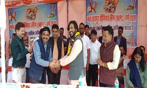 NPL: नवा रायपुर प्रीमियम लीग के दूसरे दिन चार रोमांचक मुकाबले, मैच देखने मंत्री गुरु खुशवंत साहब और टंक राम वर्मा पहुंचे