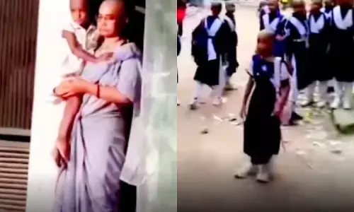 Rajasthan News : मानवता की मिसाल ! कैंसर पीड़ित बच्ची का मनोबल बढ़ाने पूरे स्कूल ने मुंडवाए बाल, सोशल मीडिया पर पहल की सराहना