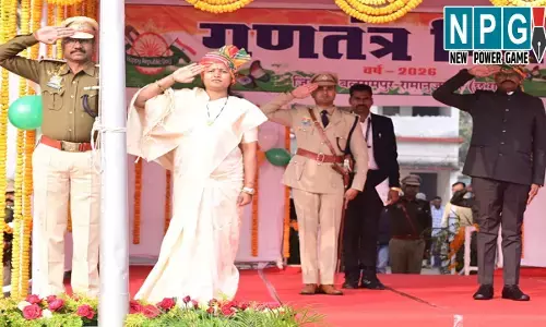 77वां गणतंत्र दिवस: मंत्री लक्ष्मी राजवाड़े ने बलरामपुर में किया ध्वजारोहण, विकास और समावेशी छत्तीसगढ़ का दिया संदेश