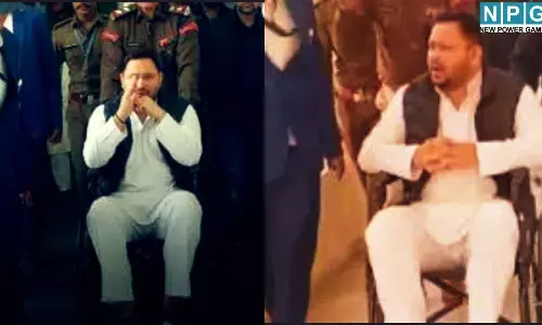 Bihar Assembly Budget Session 2026 : व्हीलचेयर पर विधानसभा पहुंचे तेजस्वी यादव, NEET मुद्दे को लेकर विपक्ष ने जमकर किया हंगामा