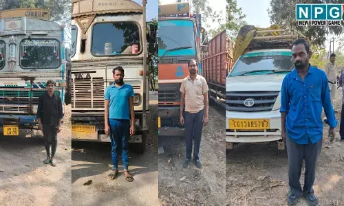 Raigarh News: पुलिस की बड़ी कार्रवाई, अवैध स्क्रैप से भरे 9 वाहन पकड़ाए, 1.10 करोड़ का माल भी जब्त