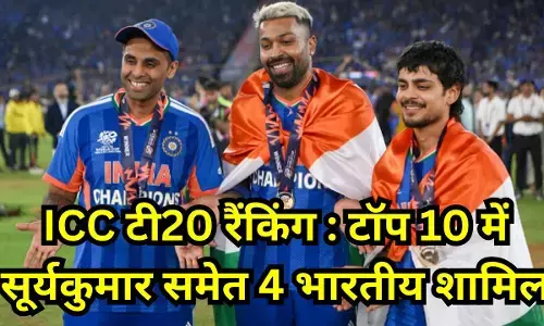 ICC T20i Rankings : आईसीसी टी20 रैंकिंग जारी, टॉप 10 में सूर्यकुमार यादव समेत 4 भारतीय शामिल, जानिए टॉप पर है कौन?