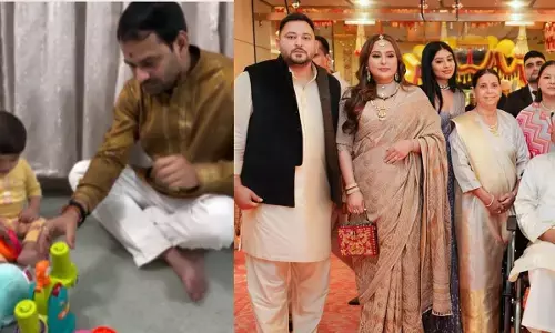 लालू परिवार में तेजप्रताप यादव की वापसी! भतीजे इराज के साथ खेलते दिखे, वीडियो देखें