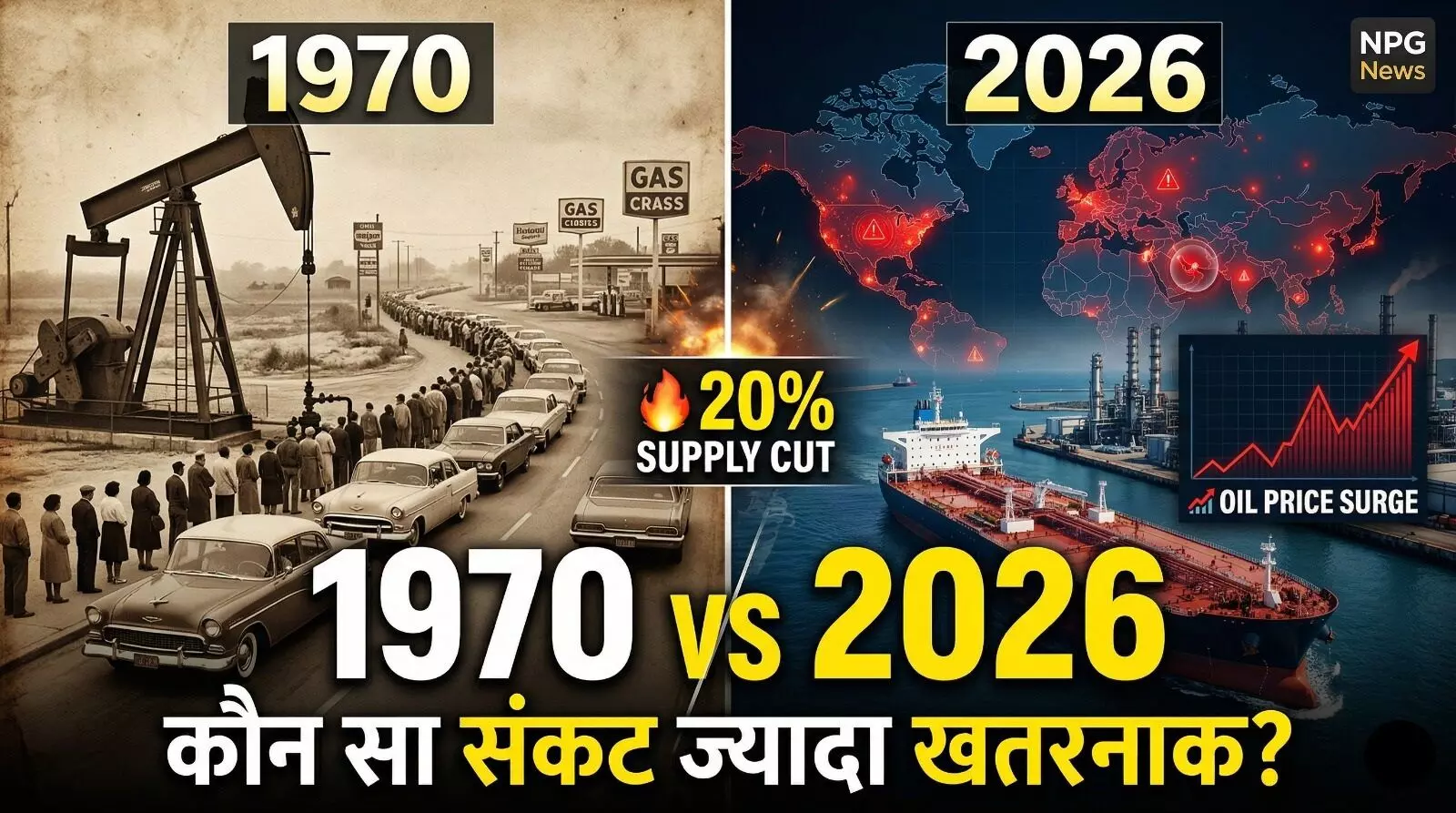 Oil Crisis Explainer: 1970 के तेल संकट से कितना भयानक है आज का ऊर्जा संकट? महा-मंदी और महंगाई की चेतावनी, जानें हर सवाल का जवाब! Oil Crisis Explainer: 1970 के तेल संकट से कितना भयानक है आज का ऊर्जा संकट? महा-मंदी और महंगाई की चेतावनी, जानें हर सवाल का जवाब!