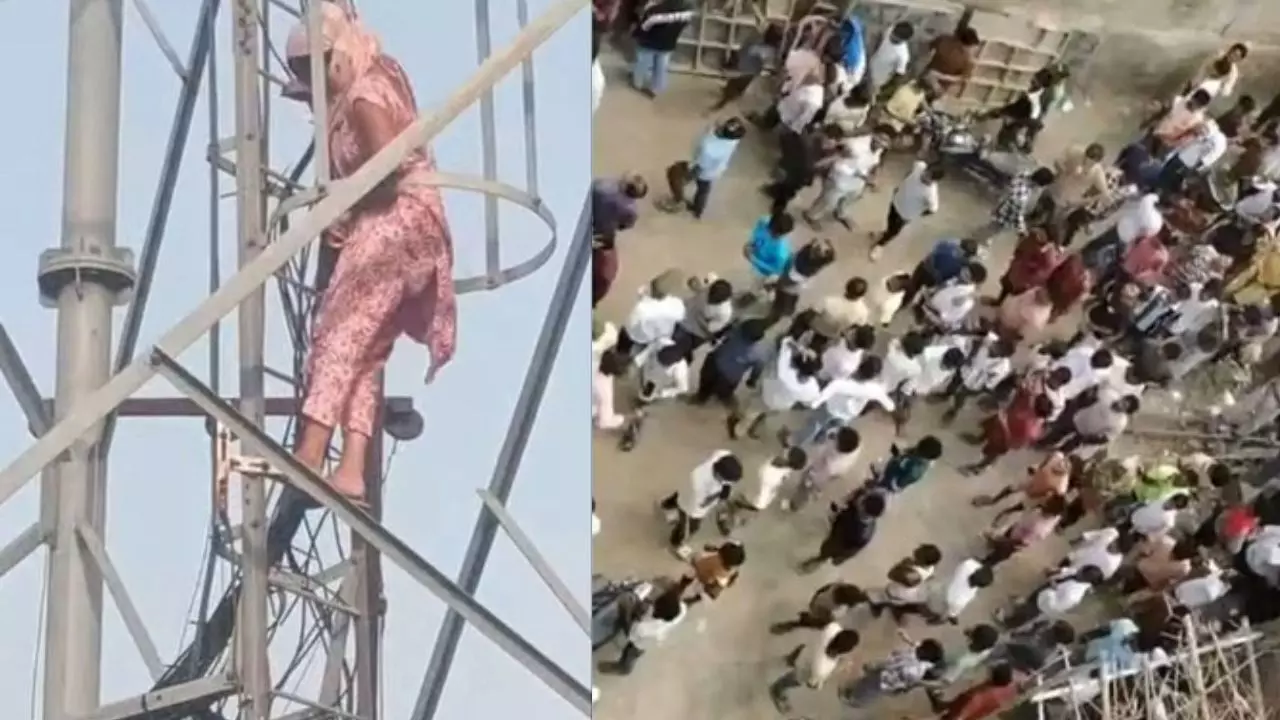 गोपालगंज में मोबाइल टावर पर चढ़ी युवती, प्रेमी से शादी कराने के लिए परिवार-पंचायत नहीं माना तो उठाया आत्मघाती कदम
