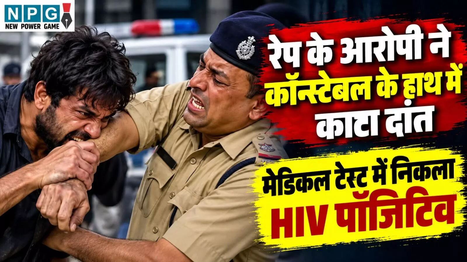 रेप केस के आरोपी ने ड्यूटी पर तैनात कॉन्स्टेबल को काटा दांत, मेडिकल जांच में HIV पॉजिटिव निकला आरोपी, अब पुलिसकर्मी की..