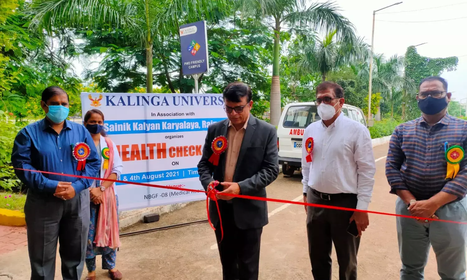 कलिंगा विश्वविद्यालय में दो दिवसीय निःशुल्क स्वास्थ्य जांच शिविर का आयोजन