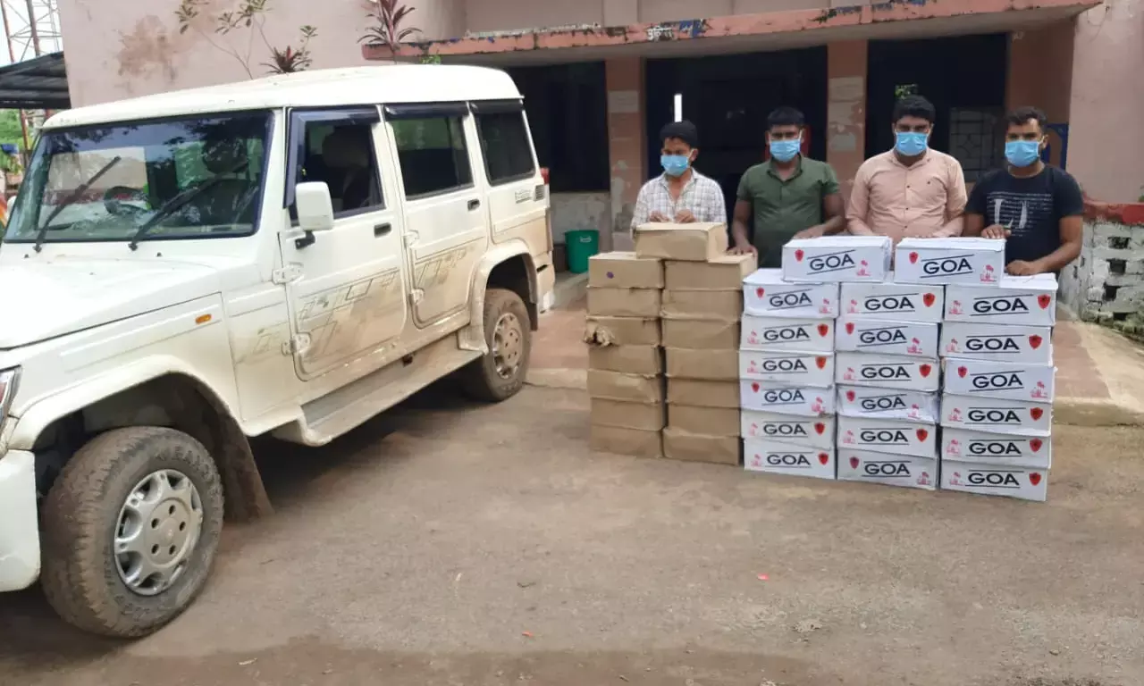 एमपी में बनी शराब की तस्करी करते 4 गिरफ्तार, 1 बोलेरो सहित 35 पेटी शराब जब्त… भाटापारा पुलिस की कार्रवाई