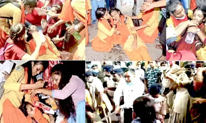 VIDEO -छात्राओं पर बर्बर लाठीचार्ज : SDM बोले- ज्यादा नेता बनती हो…और फिर खुद ही बरसाने लगे लाठियां….पुलिसकर्मियों के ताबड़तोड़ लाठियों से लहुलूहान हुई लड़कियां…