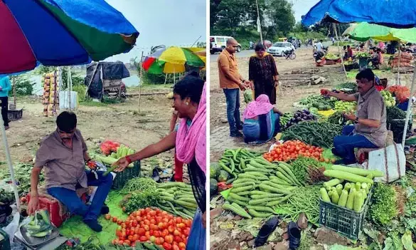 IAS बेचने लगा सब्जी : बाजार में सब्जी बेचते IAS को देख लोग हैरान…. सोशल मीडिया में वायरल हुई तस्वीर… जानिये क्या कहा तस्वीर पर अफसर ने