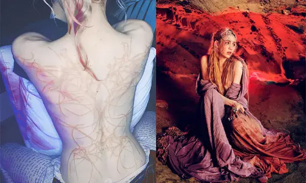 एलन मस्क की गर्लफ्रेंड ने शेयर की अपनी टॉपलेस PHOTO, पीठ पर बनवाया ‘एलियन टैटू’