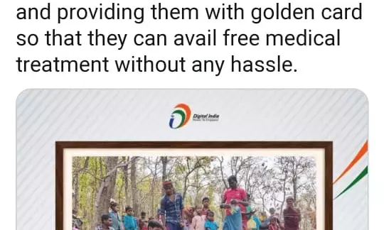 छत्तीसगढ़ में आयुष्मान योजना के चल रहे पंजीकरण की केंद्रीय कानून मंत्री ने भी की तारीफ…..ट्वीट कर गरियाबंद के सुदूर इलाके में चल रहे पंजीकरण कार्य को सराहा… लिखा….
